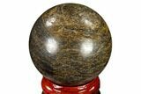 Polished Bronzite Sphere - Brazil #115980-1